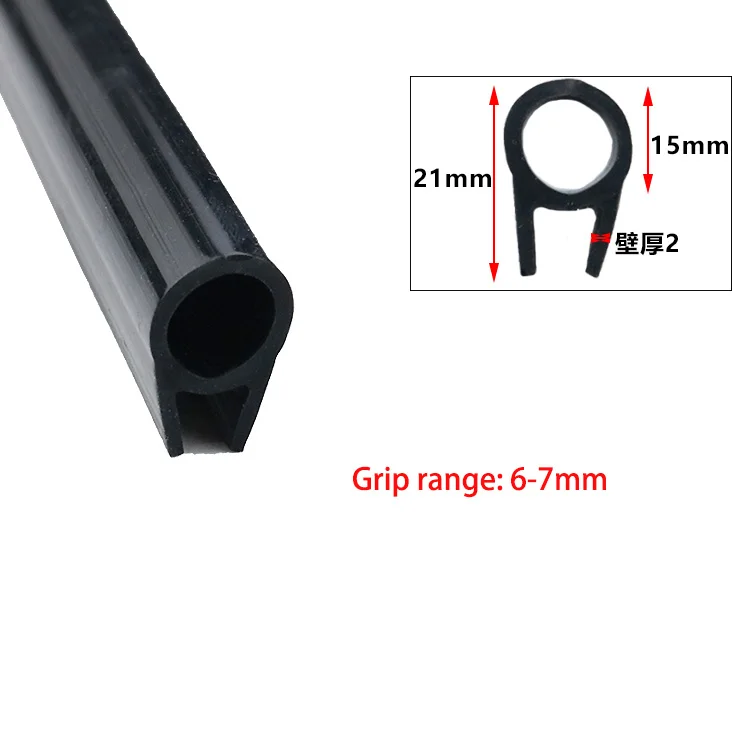 NONE 1Meter Silikon Dichtung Streifen U Typ Mit Top Blase Ofen Hohe Temperatur Gummi Anti-kollision Streifen Metall Rand banding Teile 7