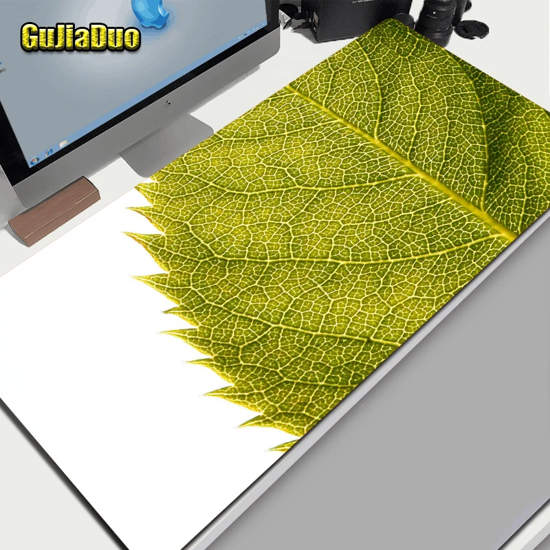 

GuJiaDuo Leaves Minimalist Mouse Pad XXL Large Laptop Table Pad Gaming Room Accessories Gamer Art Mousepad Pc Cushion Desk Mat