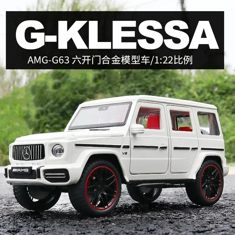 

1:22 Mercedes Benz AMG G63 Off-road car Simulation Diecast Metal Alloy Model car Sound Light Pull Back Collection Kids Toy Gifts