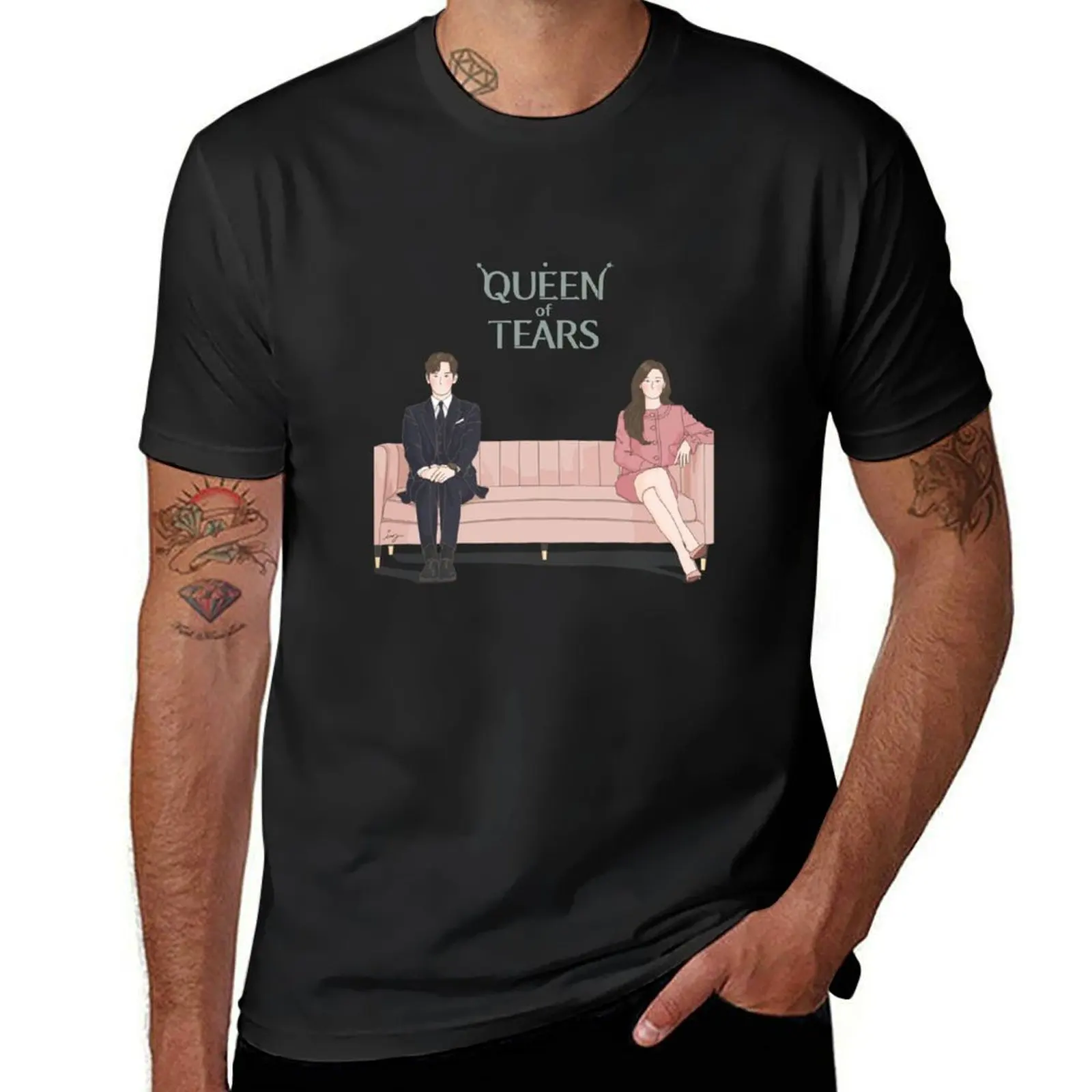 Queen Of Tears - Kim Soo Hyun Kim Ji Won T-Shirt summer tops tees mens big and tall t shirts