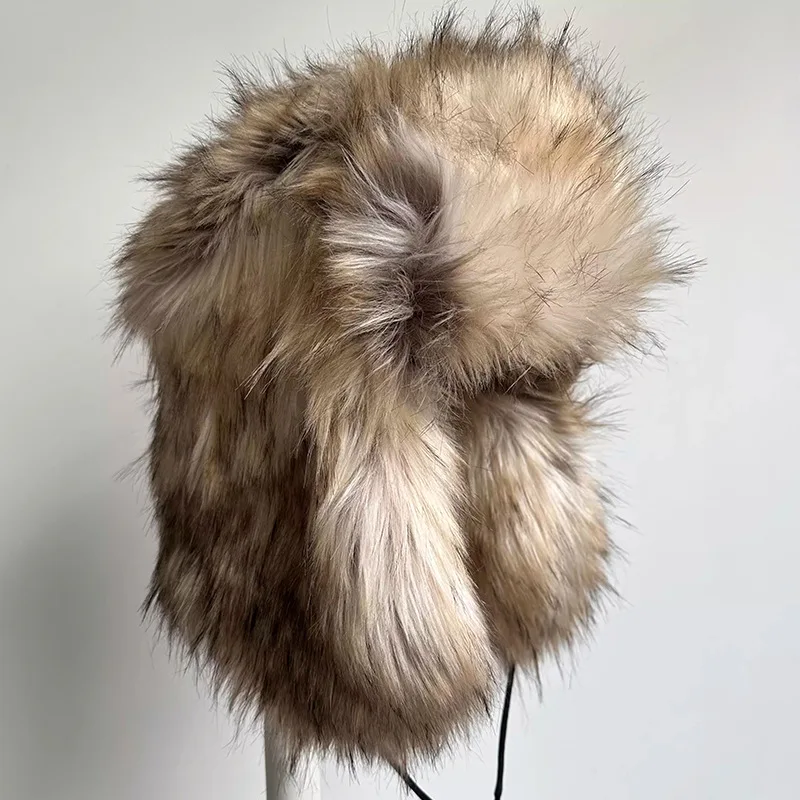 Winter Warm Trapper Hat with Ear Flaps - Windproof Cold Weather Cap for Men & Women, Riding Fur Hat