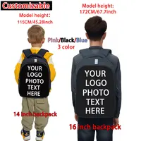 Mochila personalizada rosa/negra/azul de 14/16 pulgadas, mochila para hombres y mujeres, mochilas escolares para estudiantes, mochila para adolescentes, mochila para ordenador portátil, mochila