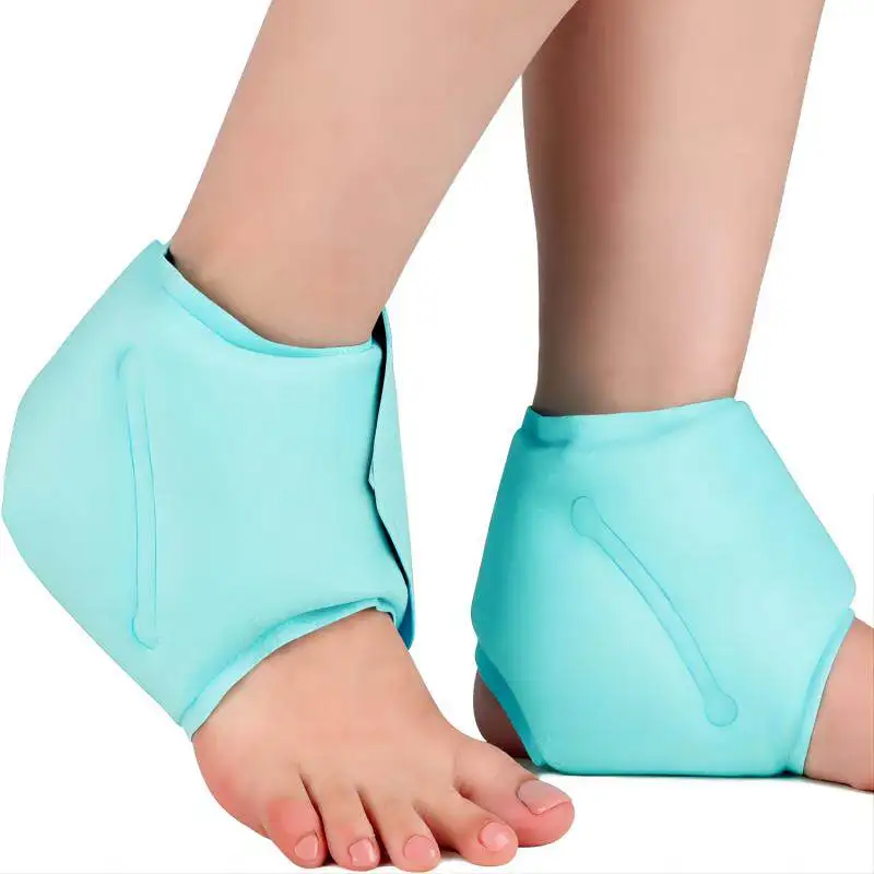 1Pcs Integrated Ankle Foot Hot Cold Therapy Ice Pack Reusable Adjustable Brace Wrap for Swelling Pain Relief Sprain Recovery