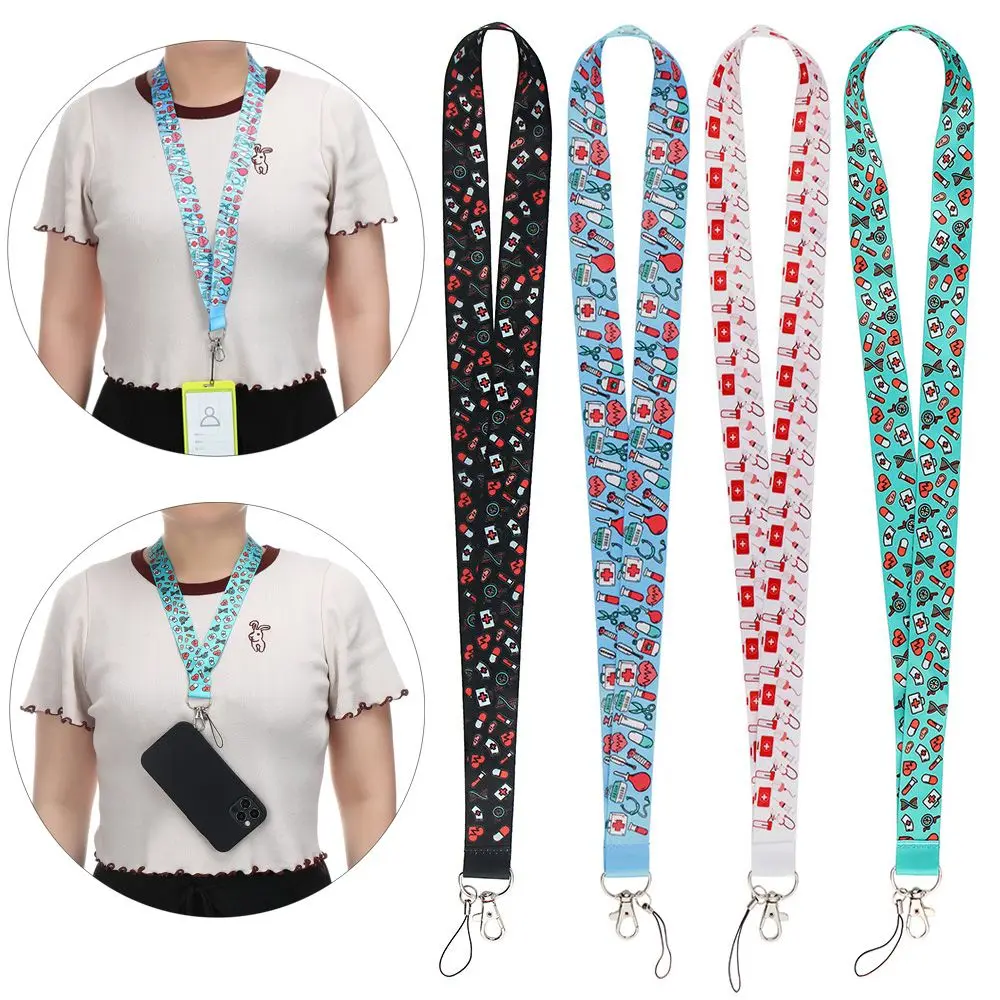

Multi-function Badge Holder Key Chain Cover Pass Mobile Phone Lanyard Nurse Lanyards Doctors ID Card Lanyards