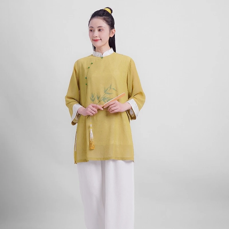 Tai Chi Kung Fu Suit Chinese Traditional Martial Arts Uniform for Women and Men Fluid Drape Breathable & Comfortable