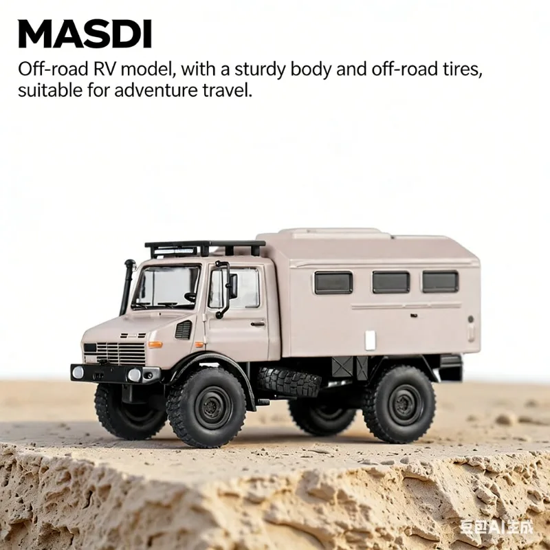 

MASDI 1:64 Модель внедорожного аварийно-спасательного автомобиля Unimog U1300L из серии Realistic Alloy Die-Cast - Коллекционная модель для взрослых - Подарок для мальчика