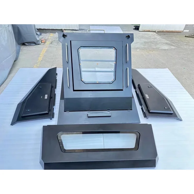 سيارة 007، لسيارة Jeep Gladiator Pickup Hardtop - تصميم سبليت فولاذي مقاوم للماء، غطاء سقف جاهز للتخييم #4