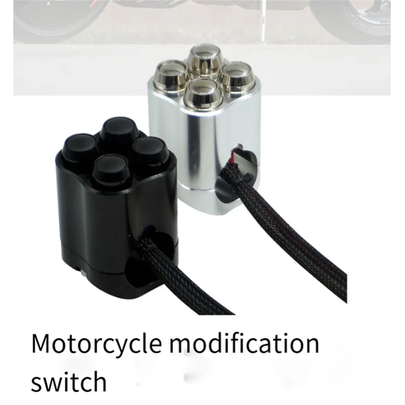 

A51K-Motorcycle Multifunctional Handlebar Switch Suitable 28Mm Handlebar Control Switch Start Horn Light Turn Signal
