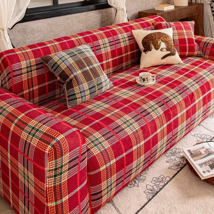 2026 New Elastic Fleece Sofa Cover Four Seasons Universal All in One Full Package Cover Anti Cat Scratch for Living Room Home