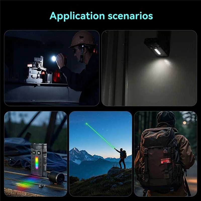 

EV20 Keychain EDC UV LED Flashlight EDC UV Magnet Work Light Type-C Rechargeable Torch Hat Clip Lamp For Camping & Outdoor