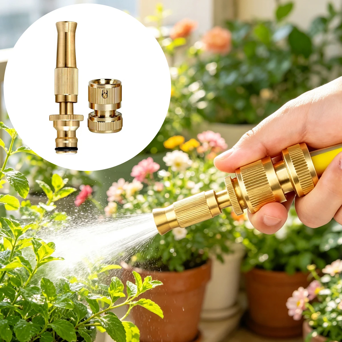 Metal High Pressure Water Gun Garden Sprayer Watering Irrigation Electric Power System Large Guns Gadgets Splash Blaster Hose &