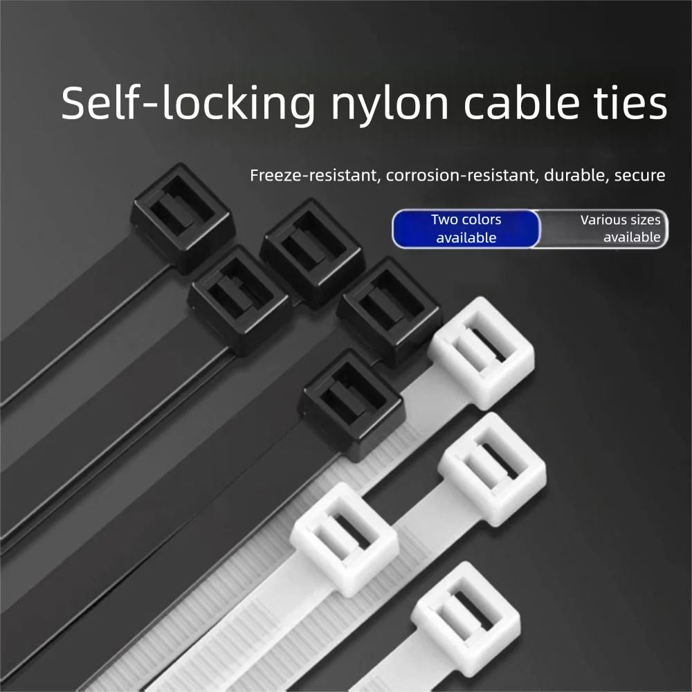 Multipurpose Nylon Cable Tie Buckle Self-Locking Cable Tie Retainer Heavy Duty Nylon Zip Ties Nylon Buckle