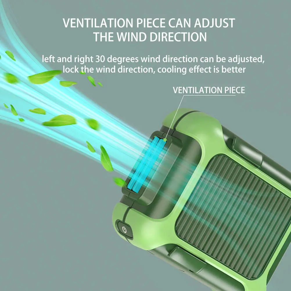 

Портативный мини-вентилятор на шею с USB-зарядкой, 1 шт., с клипсой и регулируемой скоростью вращения для путешествий и активного отдыха