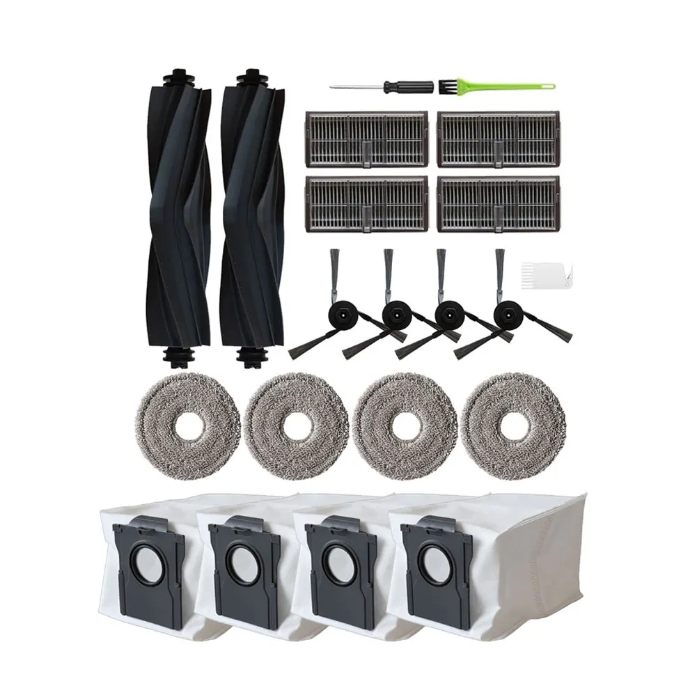 Cleaning ToolsReplacement Parts For Dreame L10s Ultra For Gen 3 For X40 For L40, Main Brush Filters Dust Bags Mop Cloths Set