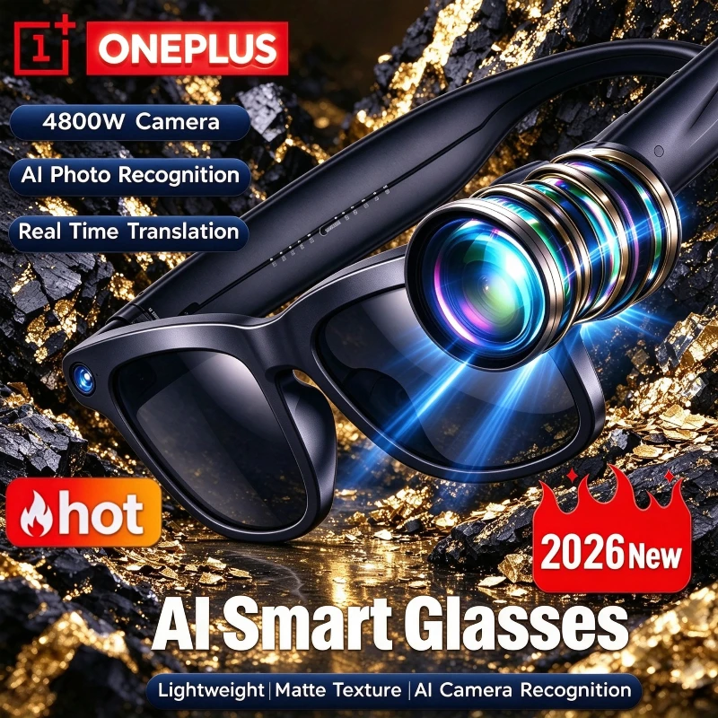 Oneplus Latest AI Smart Translator Sunglasses Video 8KHD Photo Capture Bluetooth Call Record MusicPlay TravelEyewear Glasses New