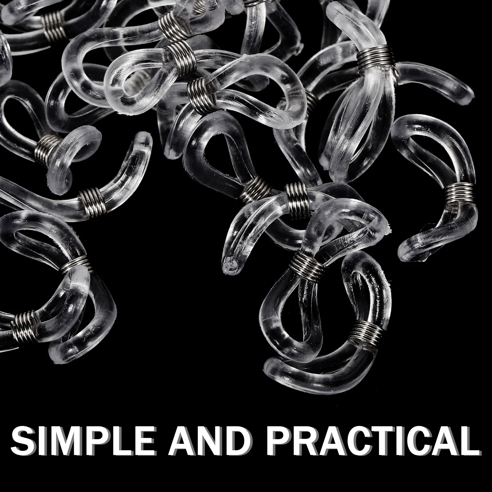 

25pcs Eyeglass Chain Rubber Ring Ends Adjustable Metal Cords Anti-Slip Sunglasses Retainer Straps for Glasses Spectacle