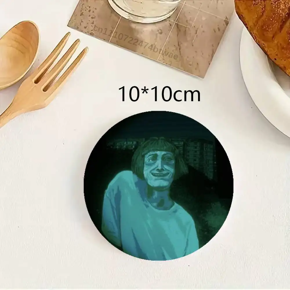 No Im Not a H-Human Wooden Coaster Set, A Must-Have For Holiday Parties, Suitable For Bars, Offices , Size 10cm X 10cm