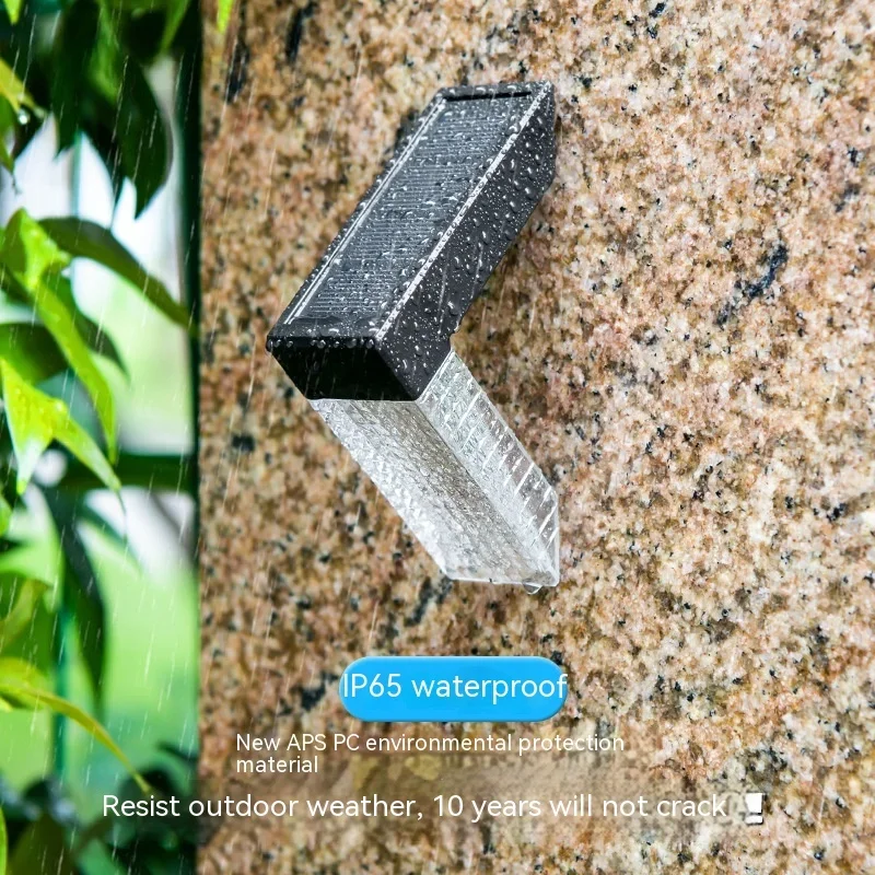 New Solar Lamp Outdoor Waterproof Induction Stairs Step Light Outdoor Garden Decoration Courtyard Wall Lamp