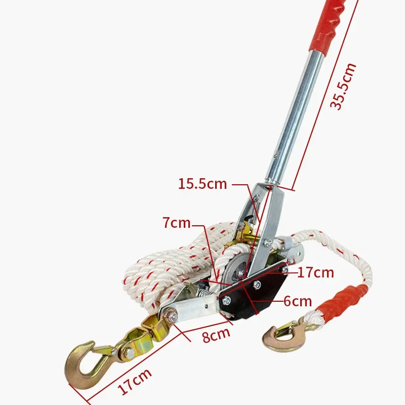 1.5T Manual Tensioner, Winch-Style Rope Tensioner, Suitable for Moving Boats, Heavy-Duty Ratchet-Powered Rope Tensioning Tool