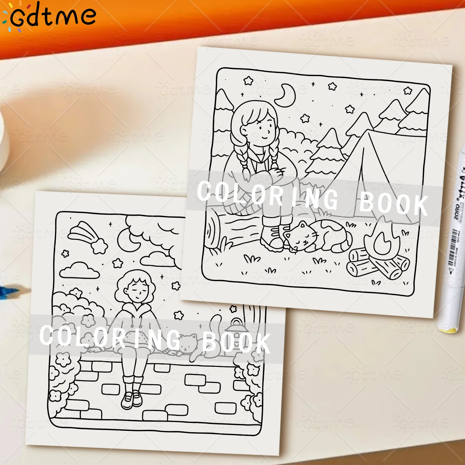 Cat & Chill Simpatico libro da colorare facile per adulti Libro da disegno antistress Regalo perfetto per feste, compleanni e Natale