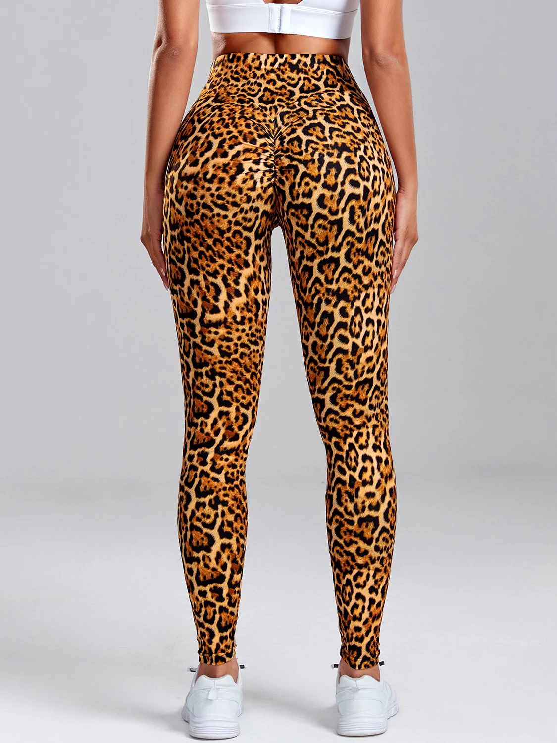 Leopardo impressão leggings das mulheres de cintura alta calças yoga fitness push up leggins sexy magro feminino roupas ginásio esporte collants novo