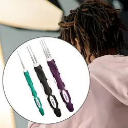 Herramienta de ganchos de ganchillo para rastas, pasador para trenzar extensiones de cabello de 0,75mm, 3 piezas, 1 gancho, 2 ganchos, 3 ganchos
