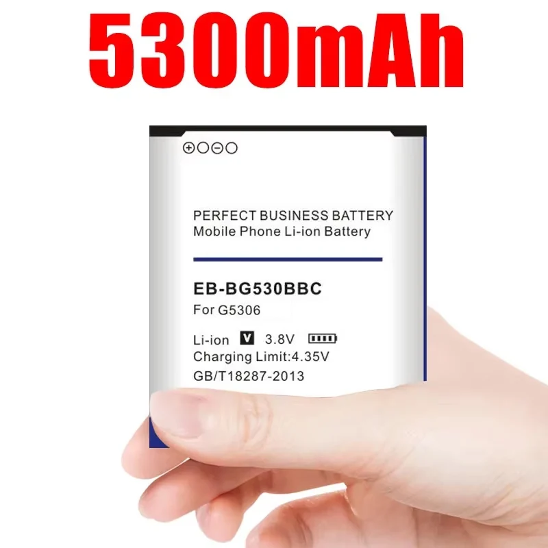 5300mah Eb-bg530bbc Eb-bg530cbe Battery for Samsung G5306 J3 2016 J5 2015 G5308w G530h G530fz G530y G5309w