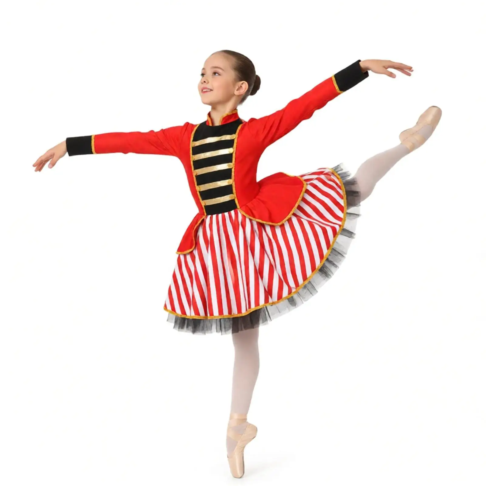 Costume de maître de cérémonie de cirque, robe en tulle à manches longues avec épaulettes à franges et sequins brillants, idéale pour Halloween, carnaval, fête costumée.