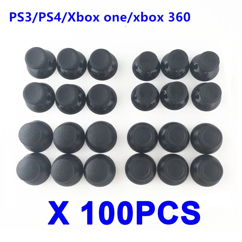 100 sztuk 3D Analog Joystick Stick Replacement Module Mushroom Cap dla Sony PS4 Playstation 4 5 PS5 Xbox one / 360 Thumbstick Cover