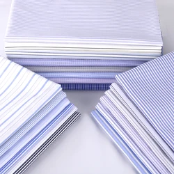Striped Fabric Pure Cotton By The Meter for Clothing Shirts Dresses Sewing Yarn-dyed Blue White Fashion Drape Cloth Soft Summer