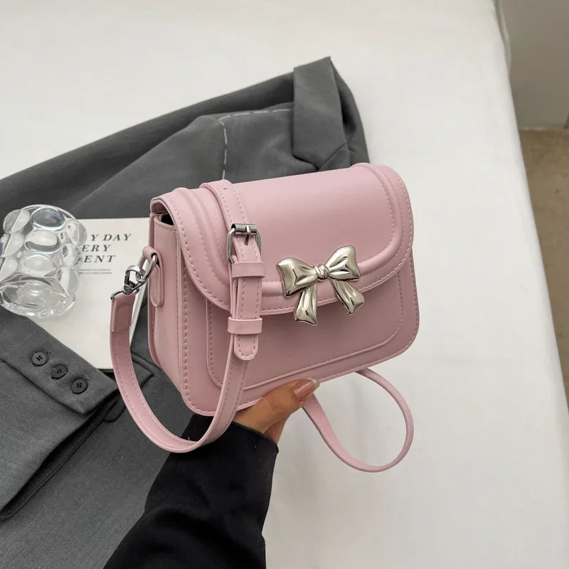 

Small Square Bag Bow Spliced Sac Femme Portable Hand Bags Exquisite Shopper Bolso Multi-function Beautiful Bolsos De Mujer