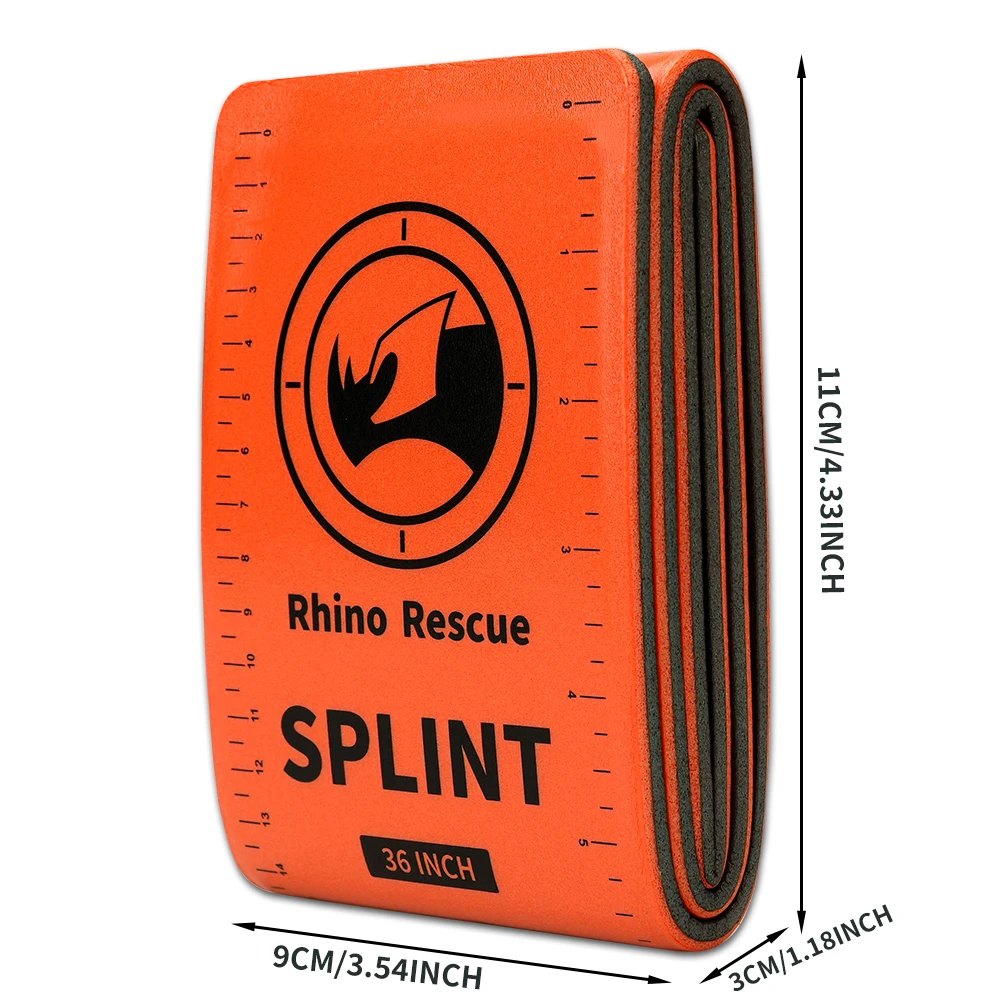 First Aid Splint-Lightweight Reusable Combat Splint, RHINO RESCUE First Aid Medical Splint For Bone Fracture Treatment