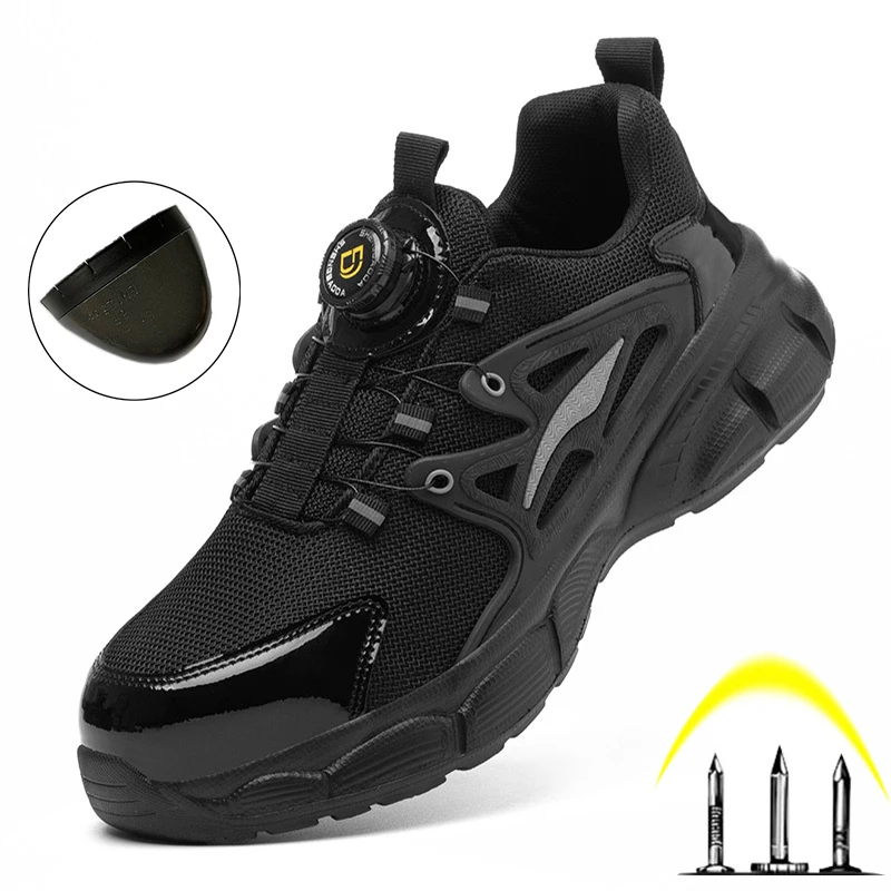 

Waliantile Protective Safety Work Shoes For Men Construction Working Boots Anti-smashing Puncture Proof Indestructible Sneakers