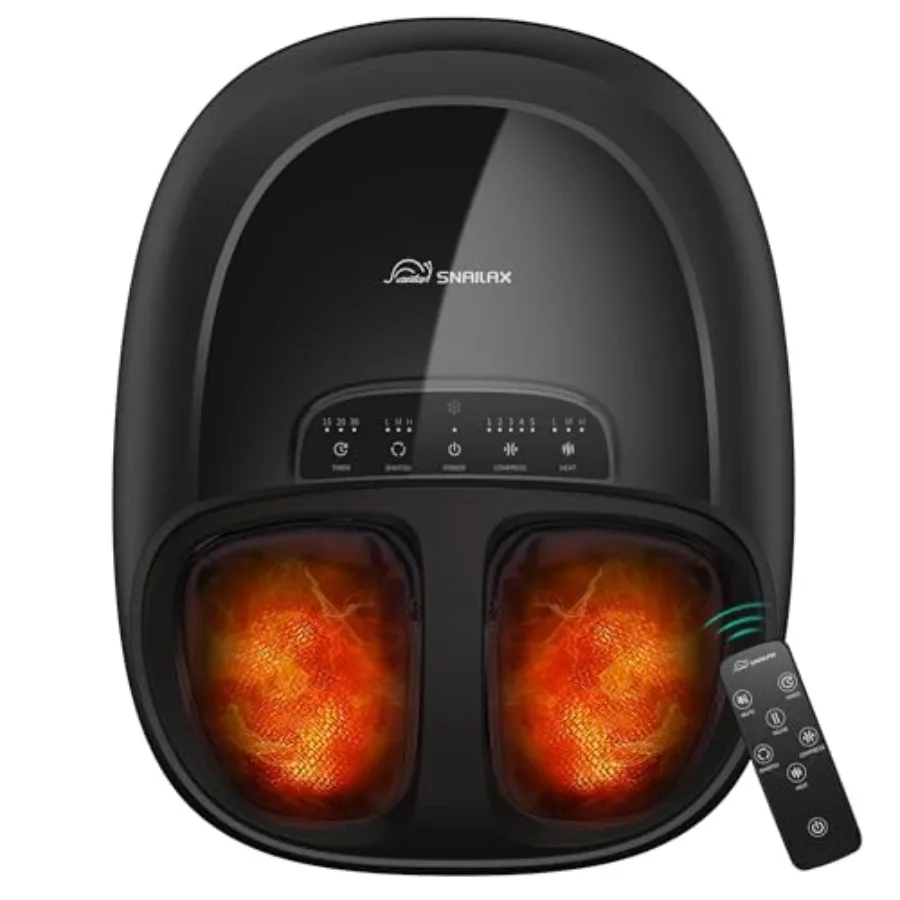 

Массажер для ног Шиацу с подогревом и функцией разминания для облегчения плантарного фасциита и невропатии, с дистанционным управлением, для согревания и расслабления стоп