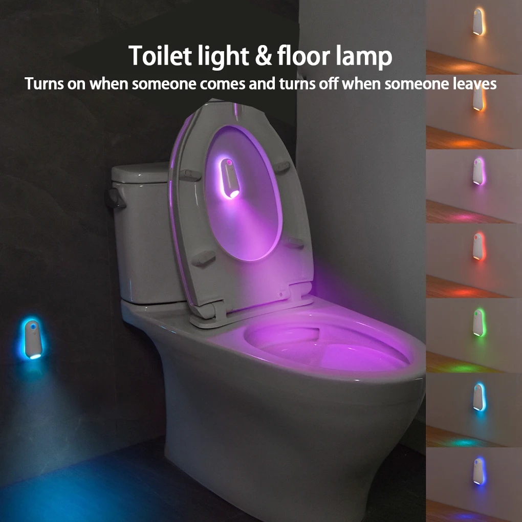 Toiletten-Nachtlicht, Toiletten-RGB-Licht, wiederaufladbar, Bewegungsmelder, LED-Toilettenlicht, LED-Projektion, Nachtlicht für Kinder, Männer, Frauen