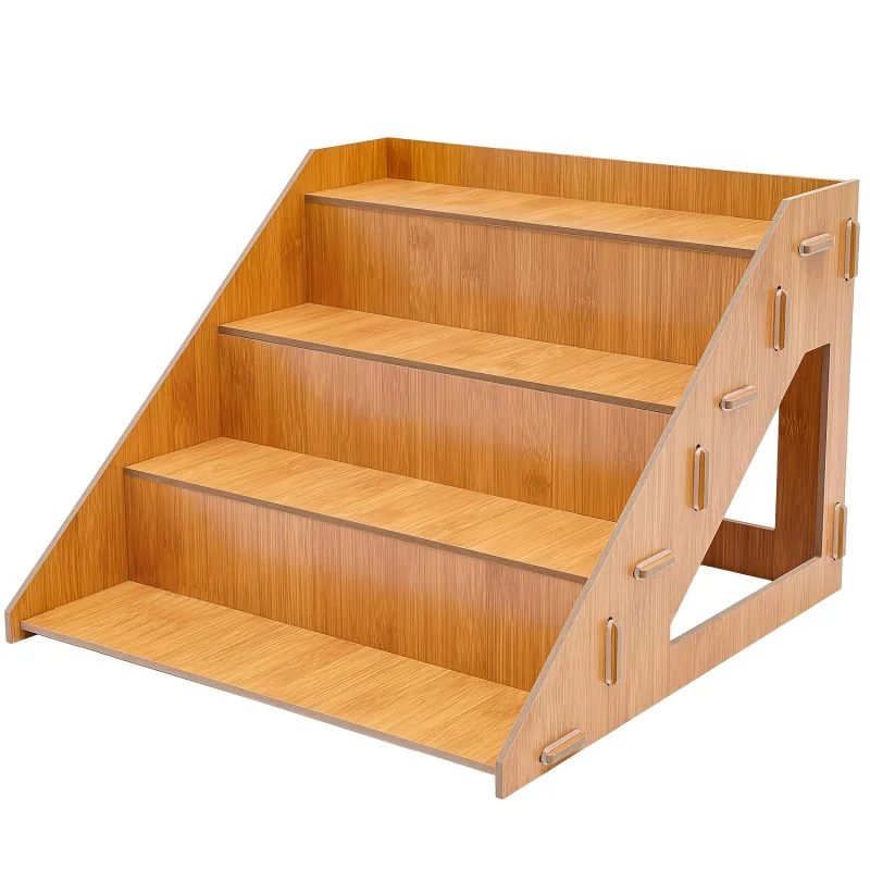 Wooden Display Rack, Farm Market Craft Fair Stand, Candle And Soap Display Shelf, Pop-Up Shop Countertop Organizer for Cups