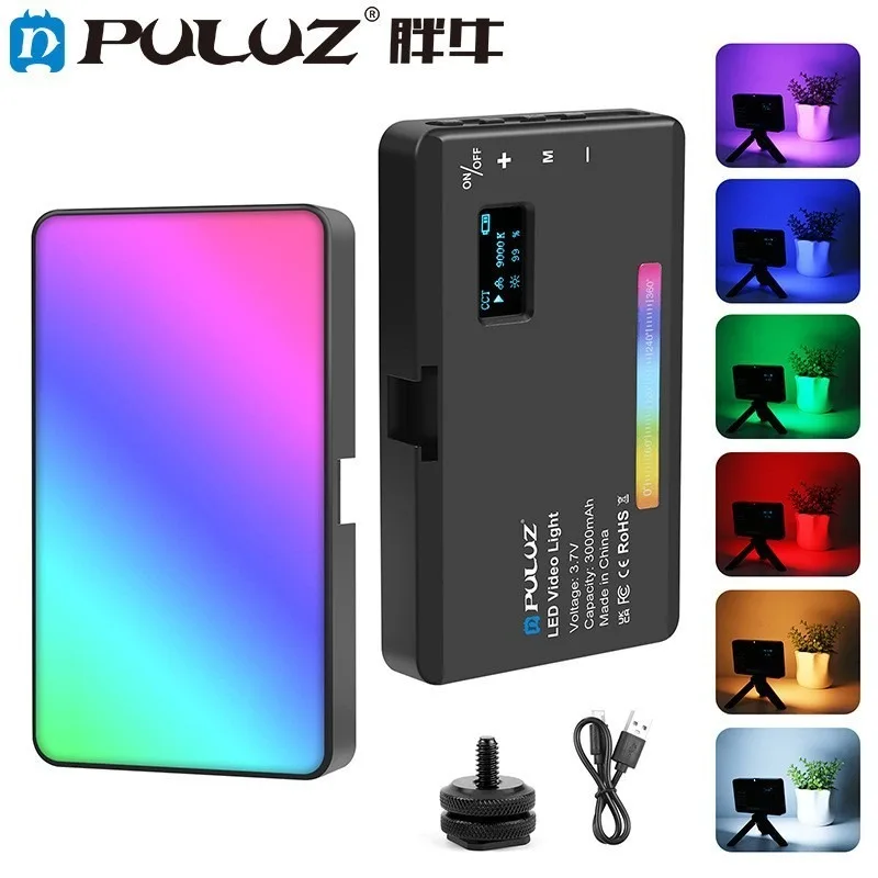 Pocket 140 LEDs RGB Full Color Beauty Fill Light Handheld Photography LED Light For Phone Camcorder Canon Nikon DSLR Camera