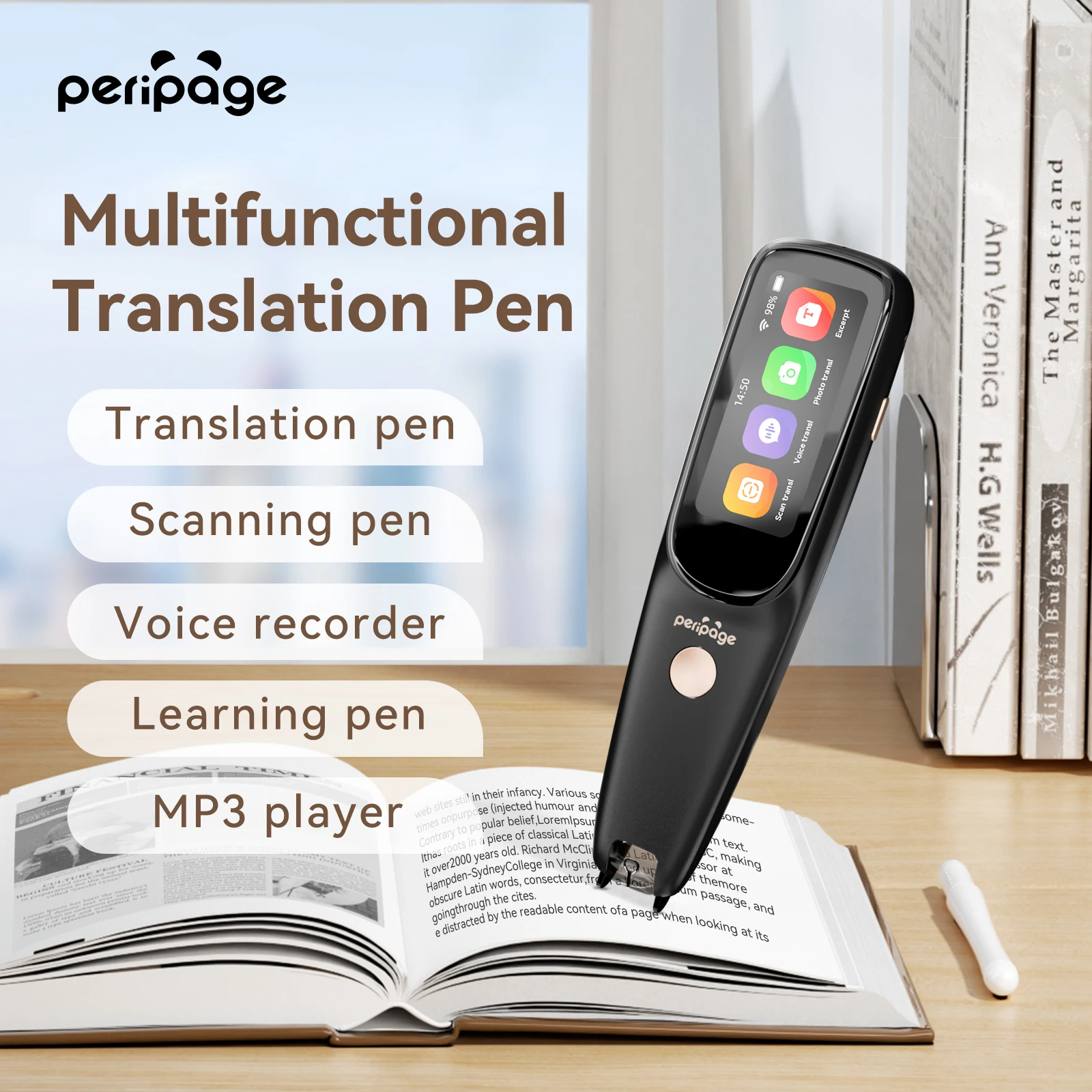 Translation Scanning Pen Mobile Scanner Translator Reading Pen 112 Language Translating Device OCR Digital for Language Learner