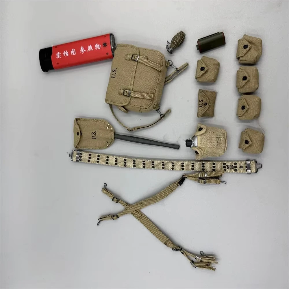 

In Stock For Sale 1/6th DID US. Soldier Doll Operation Hang Chest Vest Bags Bucket Water Bottle Accessories For 12" Doll A80161S