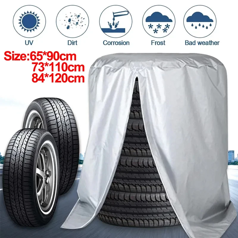 Multisize Car Tire Cover 4 Tires Capacity Storage Bag Waterproof Dustproof 210D Polyester Big Capacity Outdoor Tire Covers 