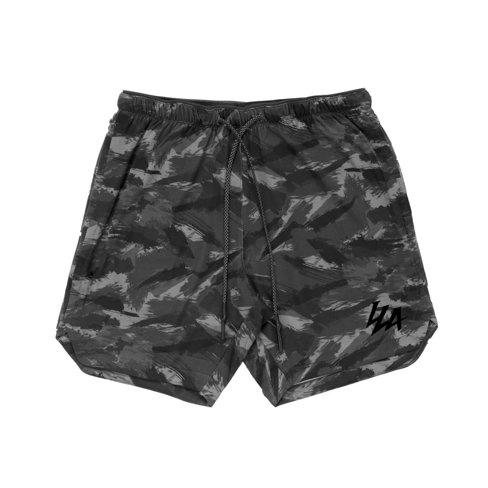 Mesh Summer Camo Shorts Men\'s Ice Silk Quick Dry Loose Pants Casual Medium Shorts Beach Pants Running Sports Quarter Pants