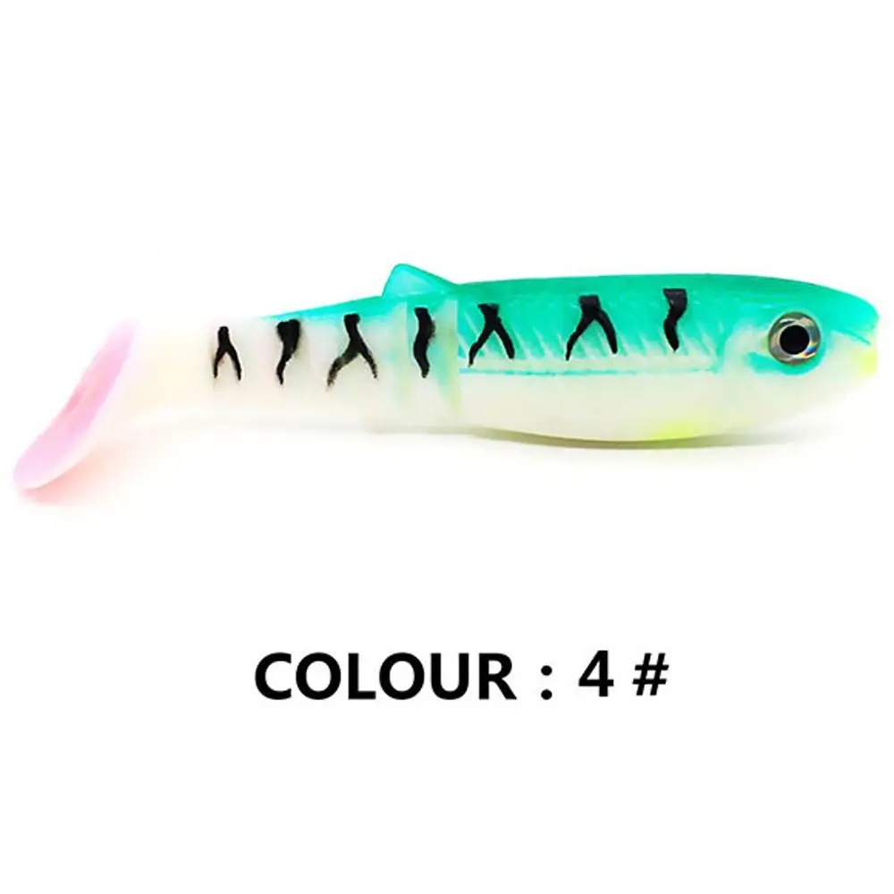 

5PCS Fishing Tackle 8cm/6g T-tail Wobblers Silicone Artificial T-tail Bait Biomimetic Worm Wobblers Lure Pike