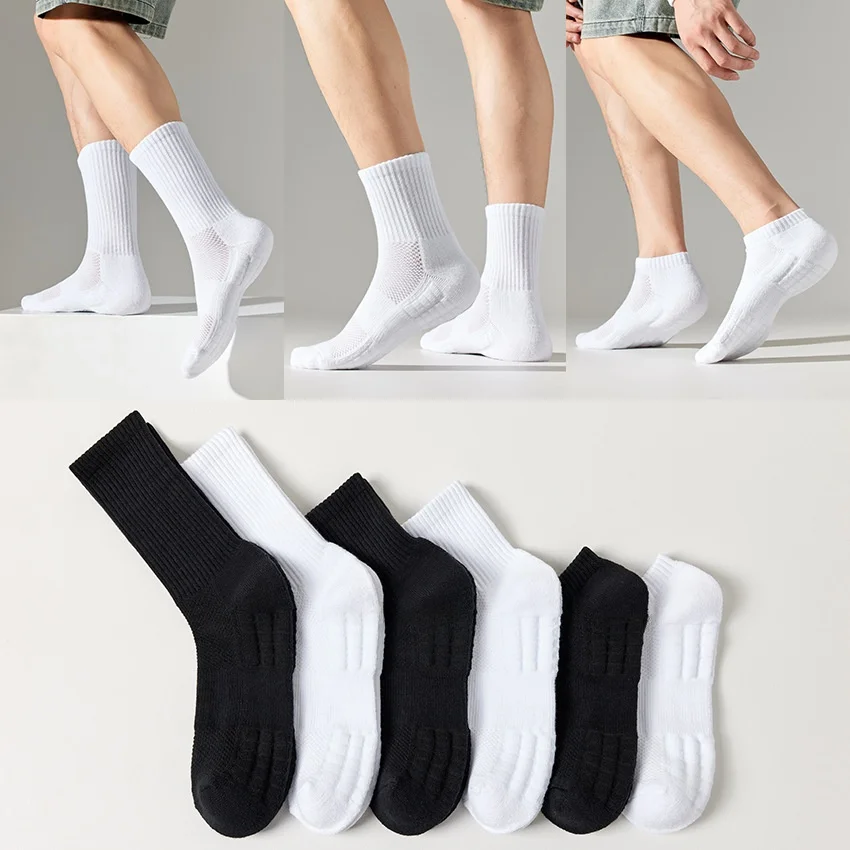meias-esportivas-de-basquete-masculinas-com-sola-acolchoada-cano-medio-estilo-primavera-outono-pretas-e-brancas-de-algoda