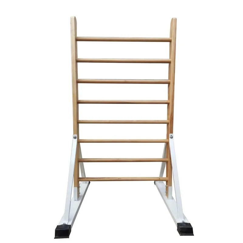 Ash scoliosis orthopedic rehabilitation training wooden rib frame with its own wheels, movable climbing rib frame