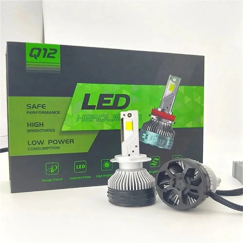 

Светодиодные автомобильные лампы Q12 150W с четырьмя медными трубками, H4 H7 9005 9006, ближний/дальний свет, высокая мощность, суперяркие, сфокусированные, для передних фар, 12В