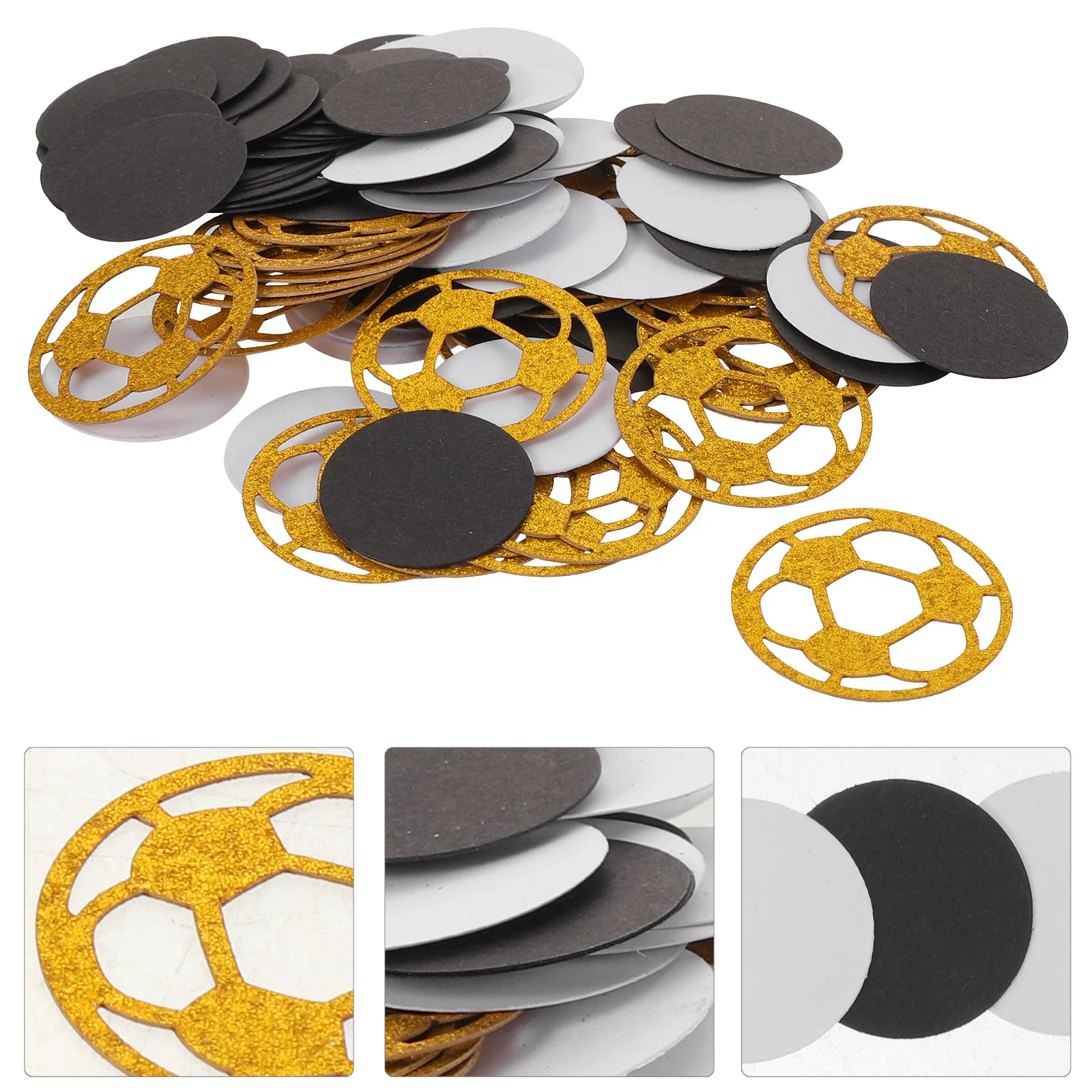 

400Pcs Football Confetti Bright Soccer Party Supplies Football Themed Birthday Decoration Table Confetti Party Accessory
