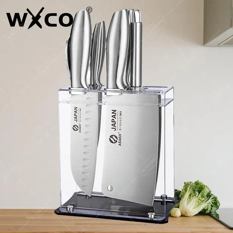 WXCOO 1-7 stücke Professionelle Slicing Boning Kochmesser Edelstahl Küchenmesser Fleisch Cleaver Scharfe Hacken Messer Schere