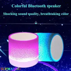 Wireless Mini Speaker, Subwoofer, Dazzle Crackle 7 Colour Light Wireless Mini Speaker, Portable Small Speaker