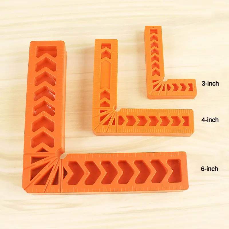 3/4/6 Inch Plastic Right Angle Ruler Holder 90°Auxiliary Positioner Overline L-Shaped Spacer Fixed Angle Gripper Stationery