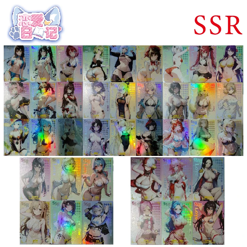 

Love Diary Ssr-Series Genshin Anime Characters Rem Keqiang Ganyu Lumine Beelzebul Collection Card Children's Toys Birthday Gift